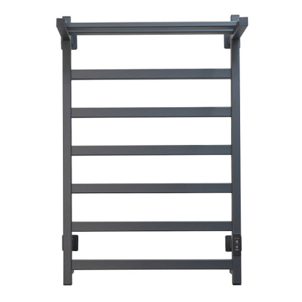 Полотенцесушитель электрический с полочкой (лесенка) Тругор Пэк сп 20 кв П 80х50 см, графит. Фото 3