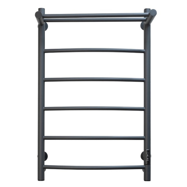 Полотенцесушитель электрический с полочкой (лесенка) Тругор Пэк сп 5 П 80х50 см, графит. Фото 3