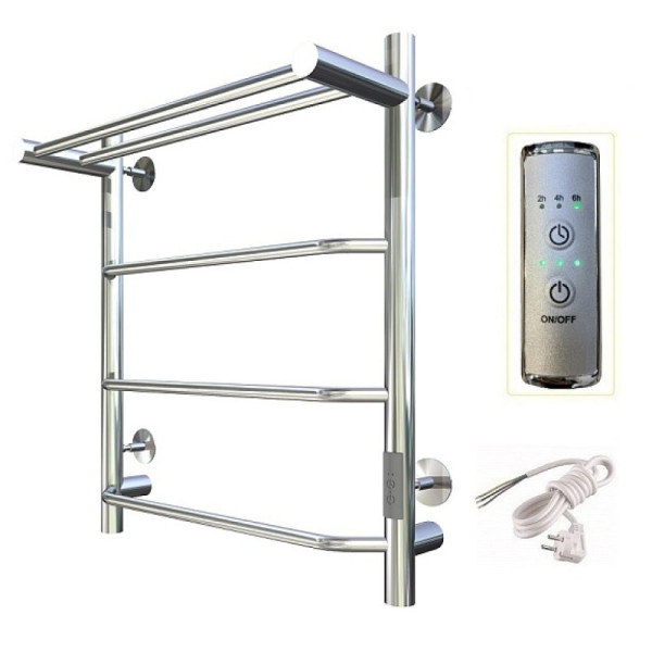 Полотенцесушитель электрический с полочкой (лесенка) Тругор Пэк сп 6 П 60х40 см. Фото 1