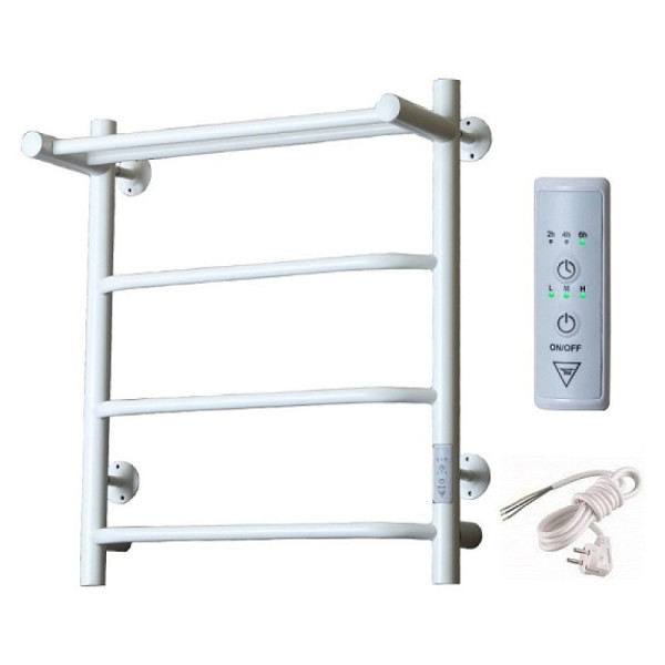 Полотенцесушитель электрический с полочкой (лесенка) Тругор Пэк сп 6 П 60х50 см, белый. Фото 1