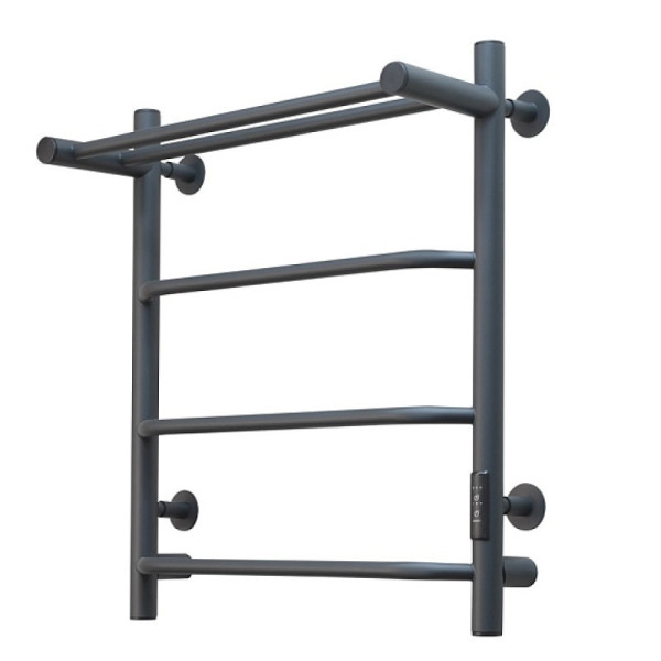 Полотенцесушитель электрический с полочкой (лесенка) Тругор Пэк сп 6 П 60х50 см, графит. Фото 1