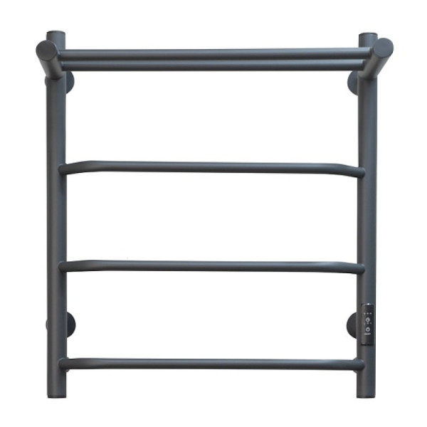 Полотенцесушитель электрический с полочкой (лесенка) Тругор Пэк сп 6 П 60х50 см, графит. Фото 3