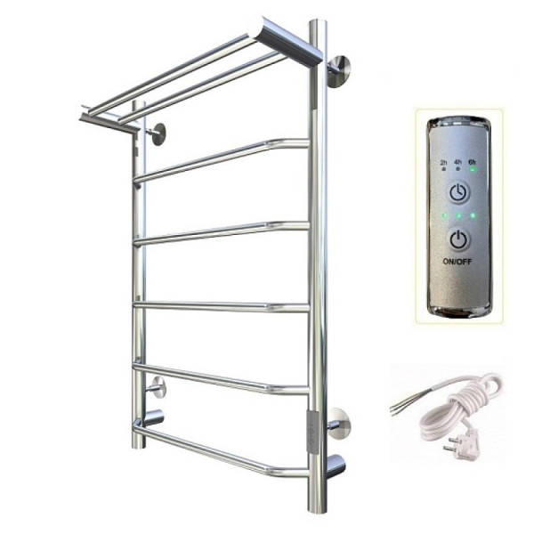 Полотенцесушитель электрический с полочкой (лесенка) Тругор Пэк сп 6 П 80х50 см. Фото 1