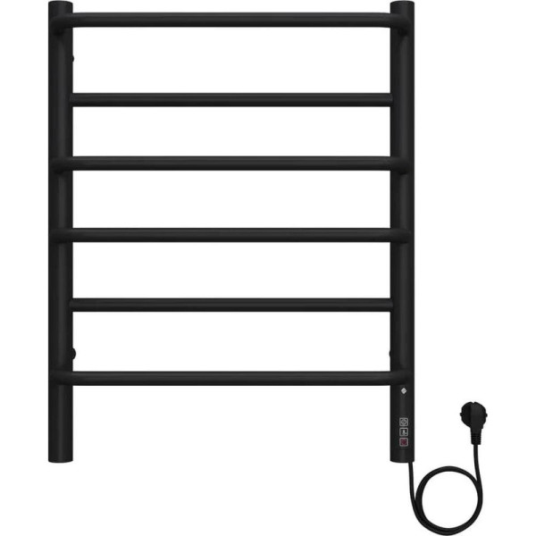 Полотенцесушитель электрический Terminus Евромикс П6 45х60 КС 905, черный матовый. Фото 1