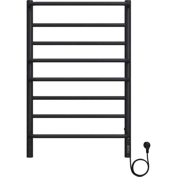 Полотенцесушитель электрический Terminus Евромикс П8 50х80 КС 905, черный матовый. Фото 1