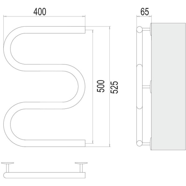 Полотенцесушитель электрический Terminus М-обр 40х50. Фото 2