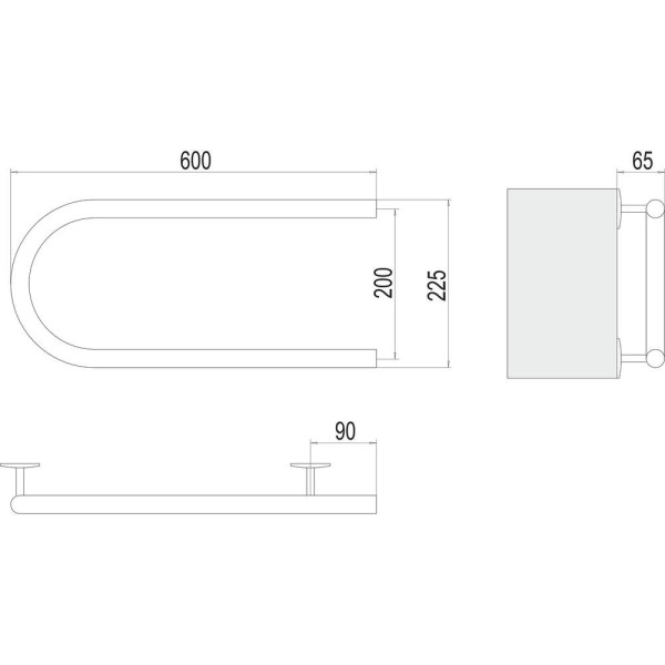 Полотенцесушитель электрический Terminus П-обр 60х20. Фото 2