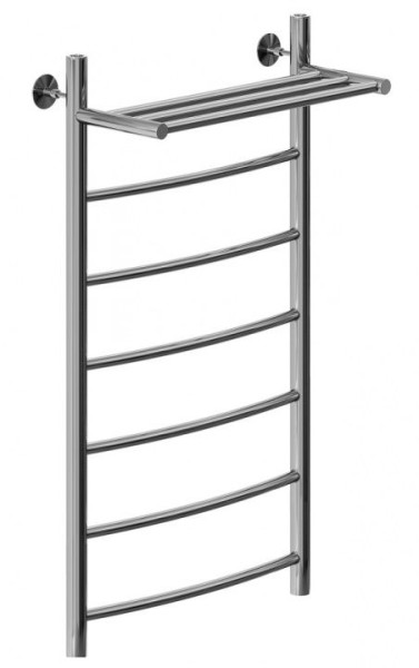 Полотенцесушитель водяной Aquanet Romeo с полкой 1000x500, с полкой, хром. Фото 1