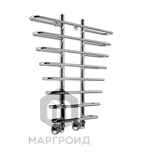 Полотенцесушитель водяной Маргроид Елка форма лесенка 100х85, цвет Хром (Eлка1002085). Фото 1