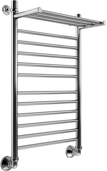 Полотенцесушитель водяной Маргроид Вид 10 Премиум с полкой форма лесенка 80х40, цвет Хром (B10П8040сполкой). Фото 1