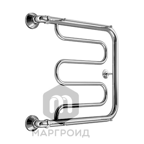 Полотенцесушитель водяной Маргроид Вид 25 форма фокстрот 50х70, цвет Хром (B25(1")5070). Фото 1
