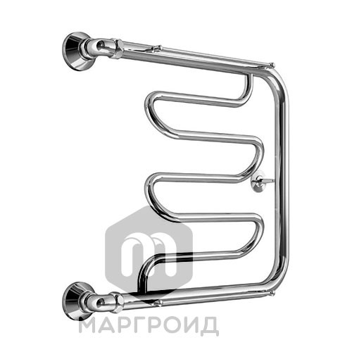 Полотенцесушитель водяной Маргроид Вид 27 форма фокстрот 60х40, цвет Хром (B27(1")6040). Фото 1