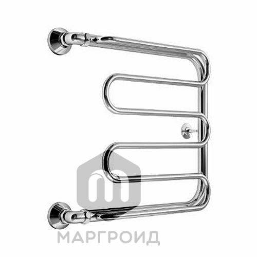 Полотенцесушитель водяной Маргроид Вид 28 форма фокстрот 50х50, цвет Хром (B28(1")5050). Фото 1