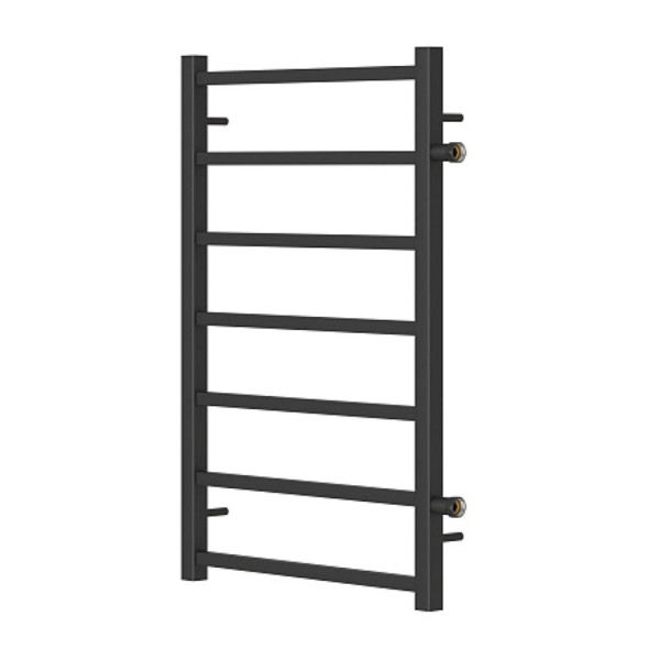 Полотенцесушитель водяной Point Вега PN71558B П7 500x800 с боковым подключением 500, черный. Фото 3