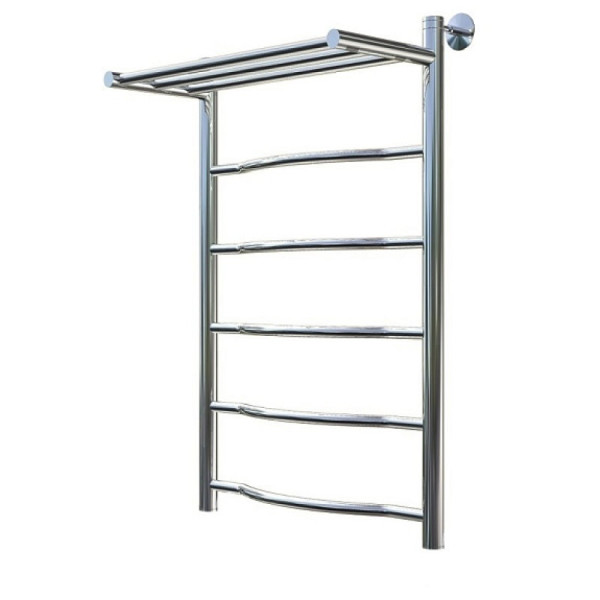 Полотенцесушитель водяной с полочкой (лесенка) Тругор Лотос НК 1 П 80х50 см (без углов). Фото 1