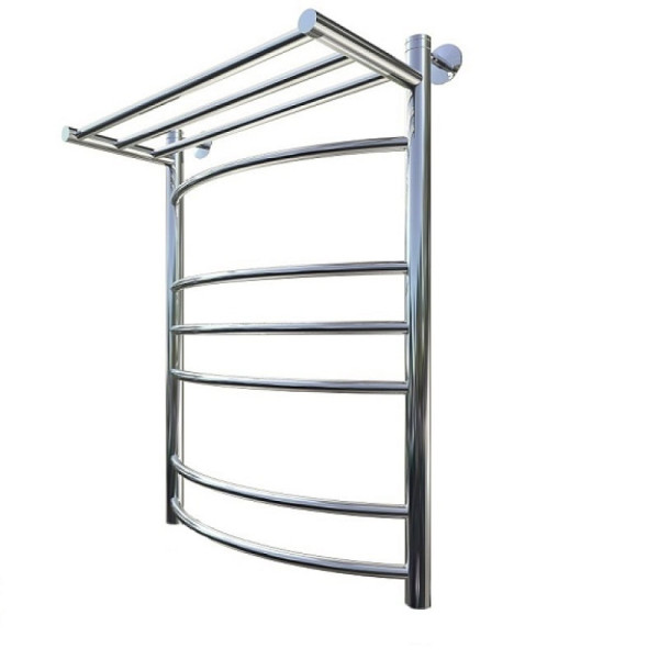 Полотенцесушитель водяной с полочкой (лесенка) Тругор Приоритет НК 3 П 80х50 см (без углов). Фото 1
