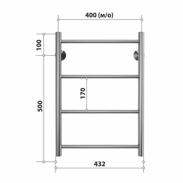Полотенцесушитель водяной Stelmix 60x40 см, прямой. Фото 2