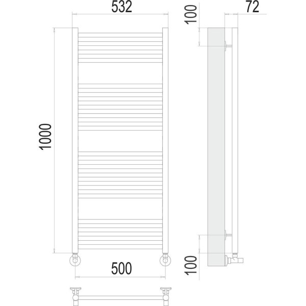 Полотенцесушитель водяной Terminus Аврора П20 50х100. Фото 2