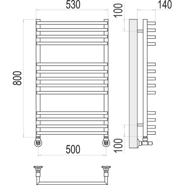 Полотенцесушитель водяной Terminus Берн П13 50х80. Фото 2