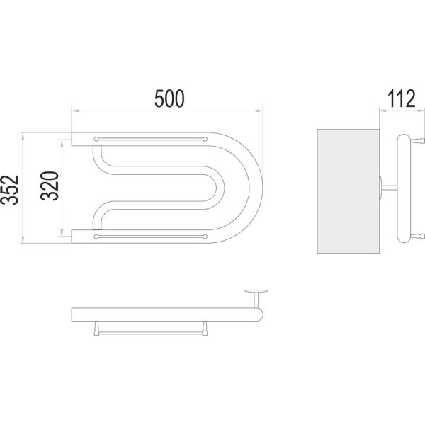 Полотенцесушитель водяной Terminus Фокстрот (1") БШ 32х50. Фото 2