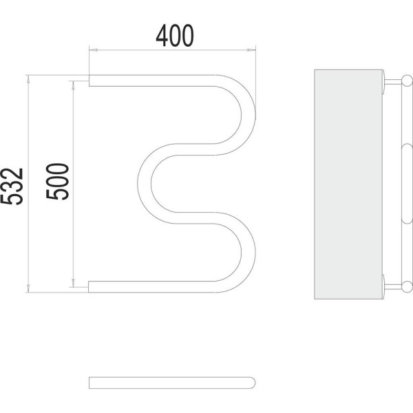 Полотенцесушитель водяной Terminus М-образный (1") БШ 50х40. Фото 2