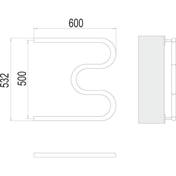 Полотенцесушитель водяной Terminus М-образный (1") БШ 50х60. Фото 2
