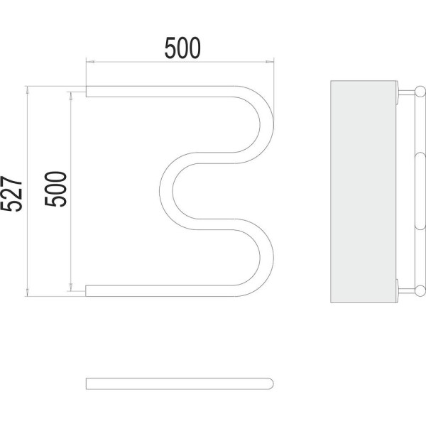Полотенцесушитель водяной Terminus М-образный (3/4") 50х50. Фото 2