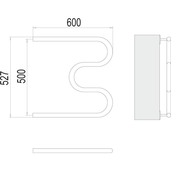Полотенцесушитель водяной Terminus М-образный (3/4") 50х60. Фото 2