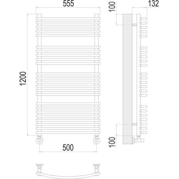 Полотенцесушитель водяной Terminus Марио П24 50х120. Фото 2