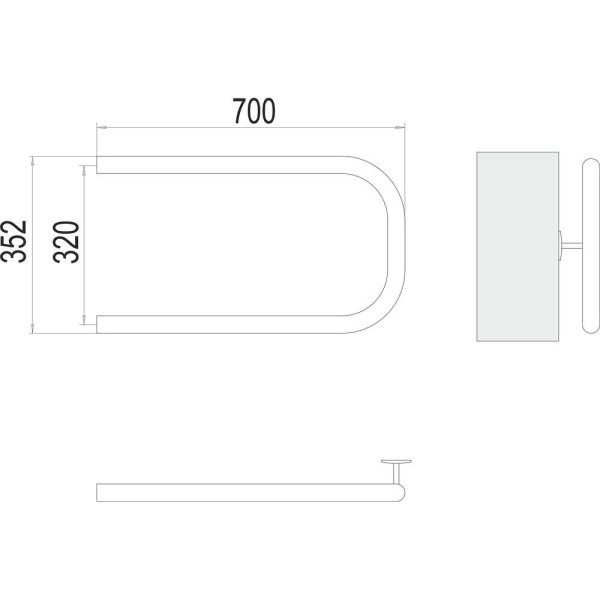 Полотенцесушитель водяной Terminus П-образный (1") 320х70. Фото 2
