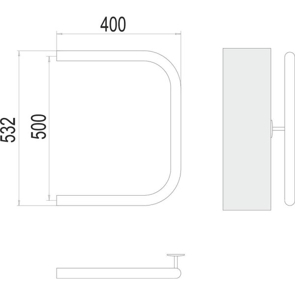 Полотенцесушитель водяной Terminus  П-образный (1") БШ 50х40. Фото 2