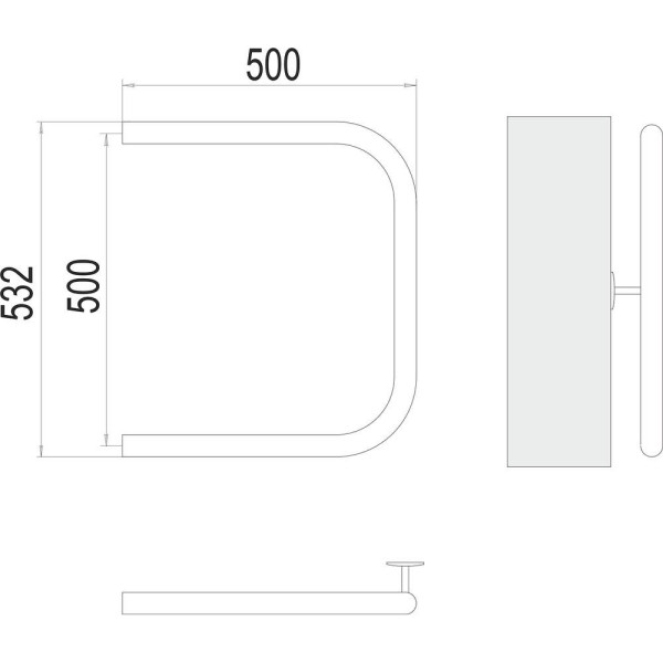 Полотенцесушитель водяной Terminus П-образный (1") БШ 50х50. Фото 2