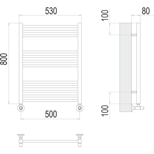 Полотенцесушитель водяной Terminus Сицилия П12 50х80. Фото 2