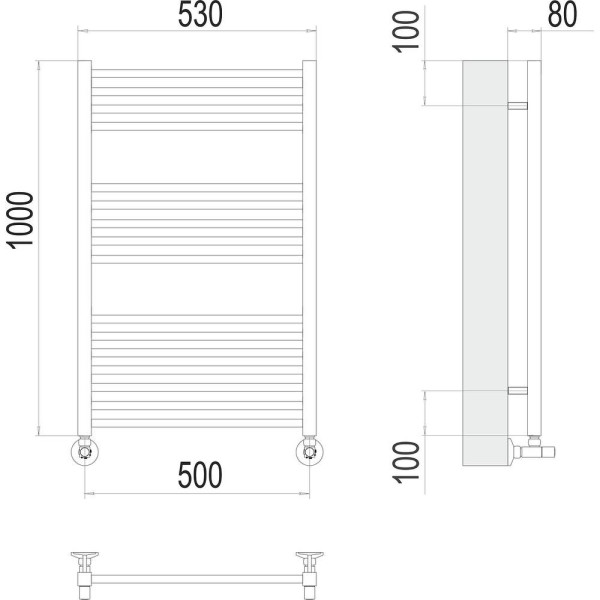 Полотенцесушитель водяной Terminus Сицилия П16 50х100. Фото 2