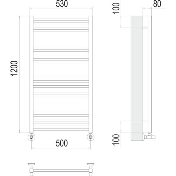 Полотенцесушитель водяной Terminus Сицилия П18 50х120. Фото 2