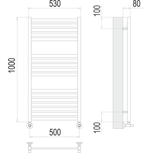 Полотенцесушитель водяной Terminus Тоскана П17 50х100. Фото 2