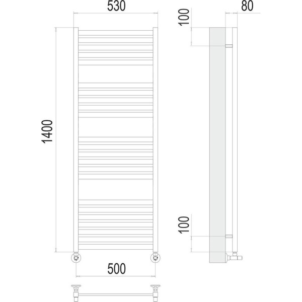 Полотенцесушитель водяной Terminus Тоскана П23 50х140. Фото 2