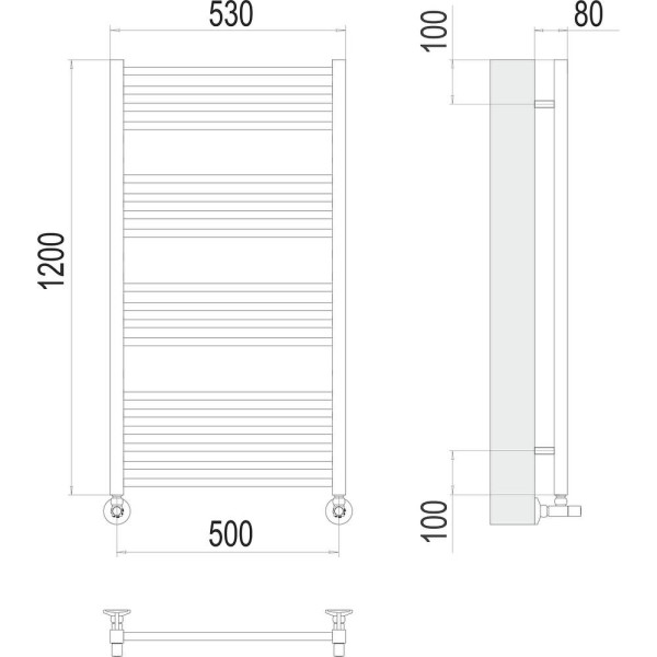 Полотенцесушитель водяной Terminus Ватикан П18 50х120. Фото 2