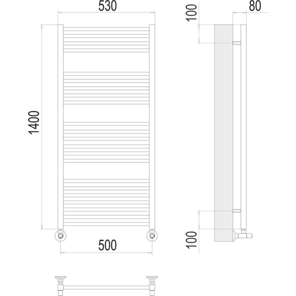 Полотенцесушитель водяной Terminus Ватикан П22 50х140. Фото 2