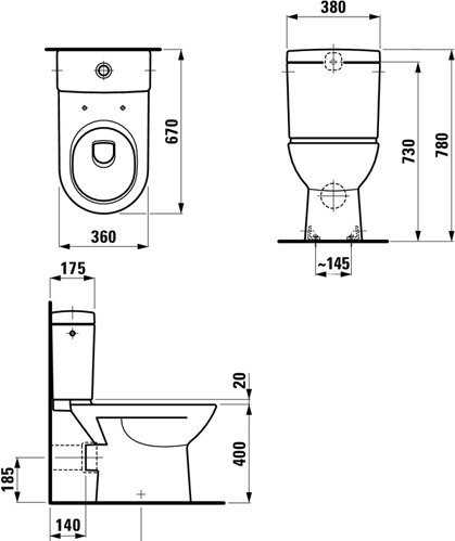 PRO 2495.6.000.000.1 унитаз напольный. Фото 3