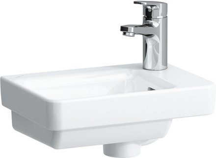 PRO S 1596.0.000.104.1 Мини-раковина , асимметричная, цвет белый. Фото 1