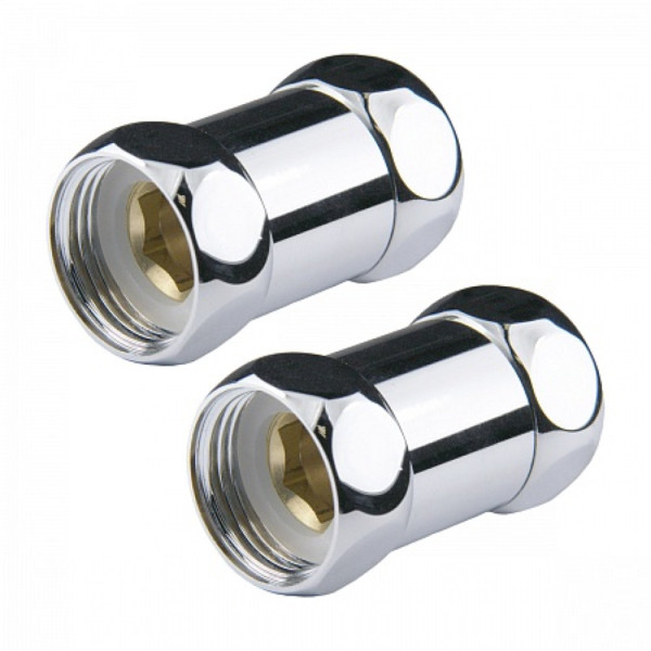 Прямое соединение для полотенцесушителя Point PN00001 1"х1" г/г, хром (пара). Фото 1