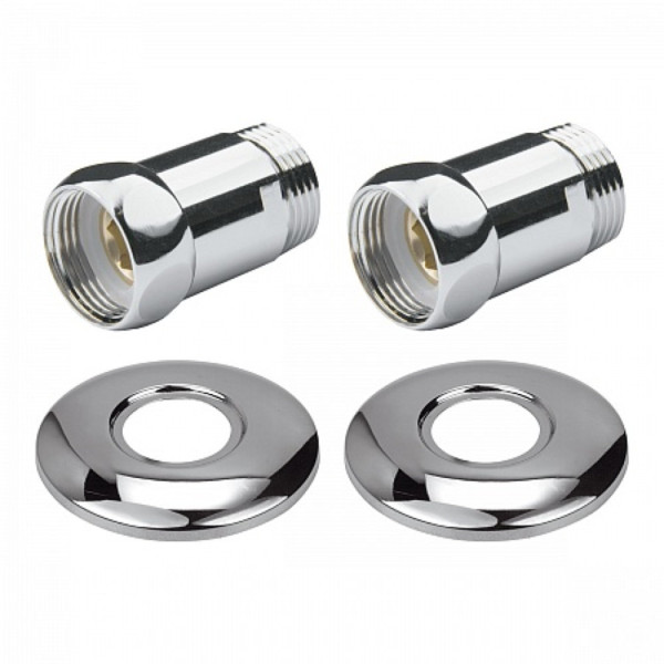 Прямое соединение для полотенцесушителя Point PN00002 1"х1" г/ш, хром (пара). Фото 1