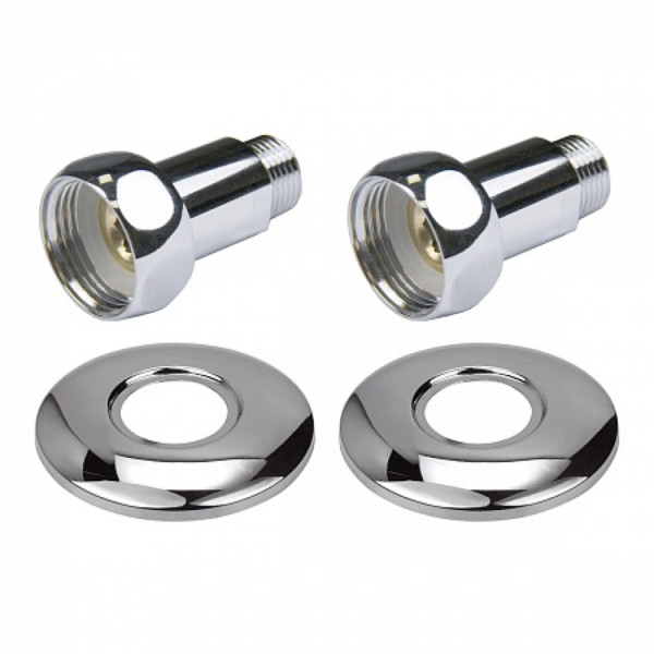 Прямое соединение для полотенцесушителя Point PN00007 3/4"х1/2" г/ш, хром (пара). Фото 1