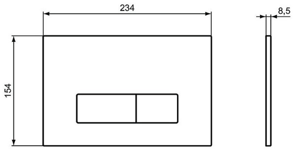 R0121A6 OLEAS™ M2 Механическая панель смыва, двойной смыв, черный. Фото 3