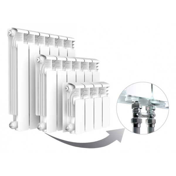 Радиатор Алюминиевый RIFAR Alum VR 500- 8 секций (нижнее правое подключение). Фото 1