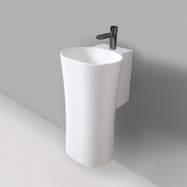 Раковина 35х37х62 см, 1 отв., подвесная, цвет: белый. Фото 1