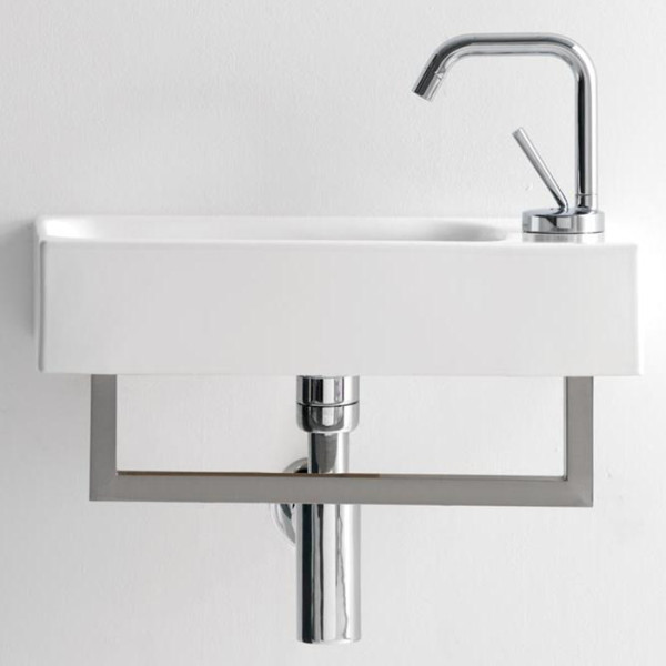 Раковина 45х25 см, 1 отв., цвет: белый. Фото 1