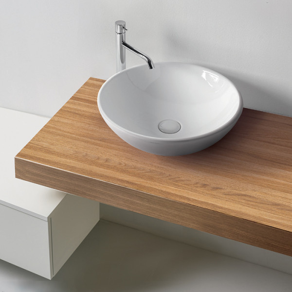 Раковина 46х15 см, без отв., цвет: белый. Фото 1