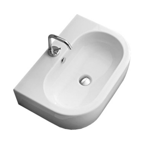 Раковина 50х40 см, 1 отв., цвет: белый. Фото 1